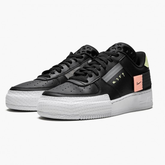 Nike Air Force 1 Type Black CI0054 001 Unisex Casual Shoes