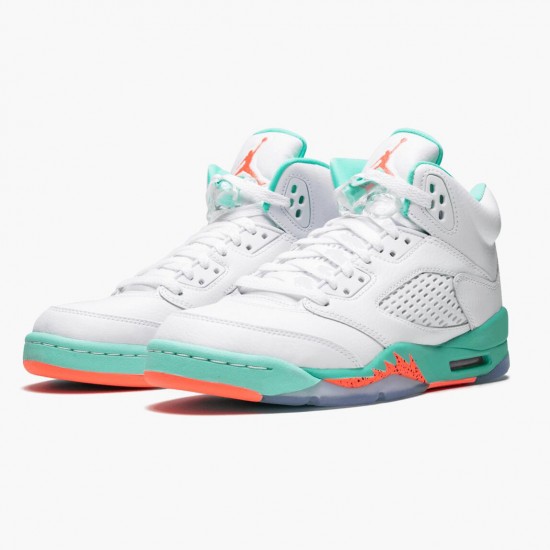 Air Jordan 5 Retro Light Aqua 440892-100 Jordan Shoes