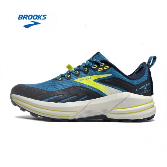 Brooks Cascadia 16 Black Navy Yellow For Men And Women