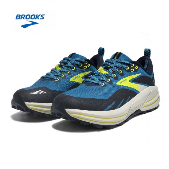 Brooks Cascadia 16 Black Navy Yellow For Men And Women