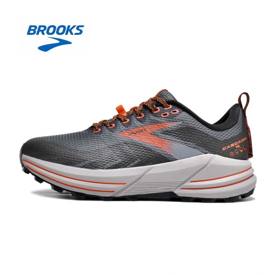 Brooks Cascadia 16 Black Orange Grey For Men And Women