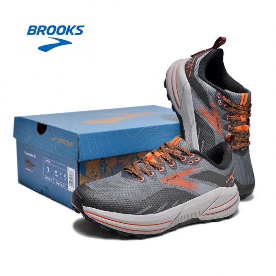 Brooks Cascadia 16 Black Orange Grey For Men And Women