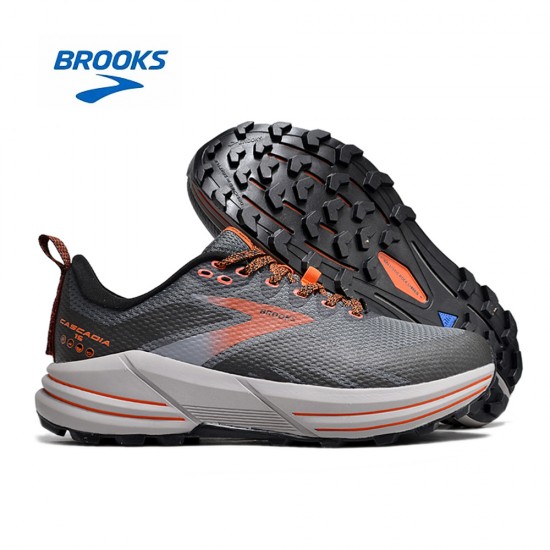 Brooks Cascadia 16 Black Orange Grey For Men And Women