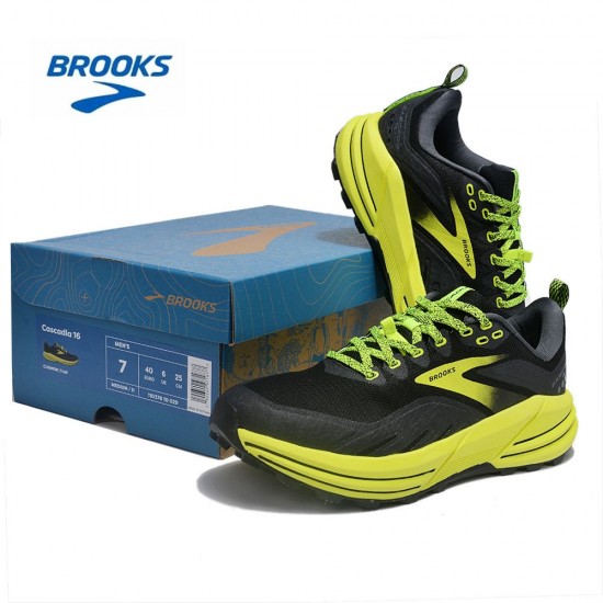 Brooks Cascadia 16 Black Yellow For Men And Women