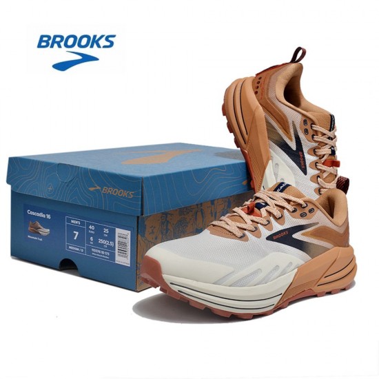 Brooks Cascadia 16 Brown Beige For Men And Women