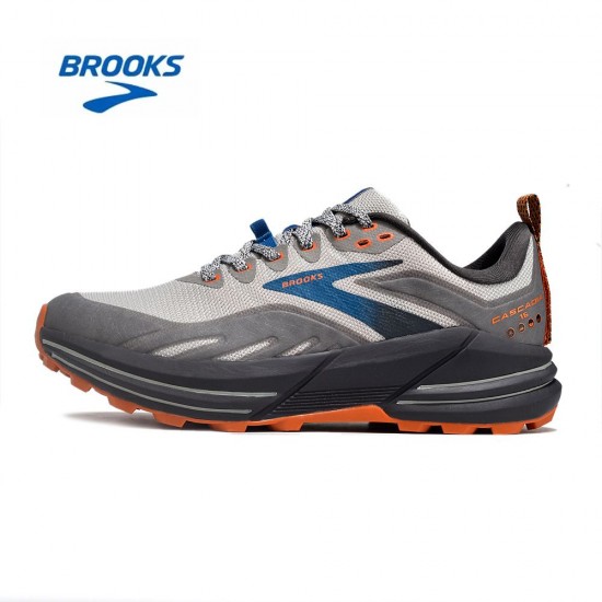 Brooks Cascadia 16 Grey Orange Blue For Men And Women