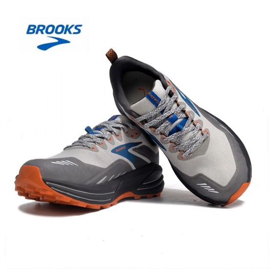 Brooks Cascadia 16 Grey Orange Blue For Men And Women