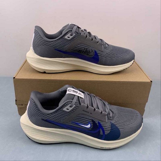 Nike Air Zoom Pegasus 40 Grey Deep Blue FB7179-002 For Men