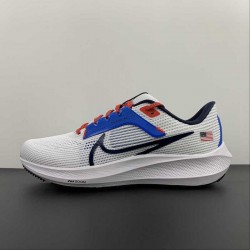 Nike Air Zoom Pegasus 40 White Blue Black Orange FJ2840-100 For Men 