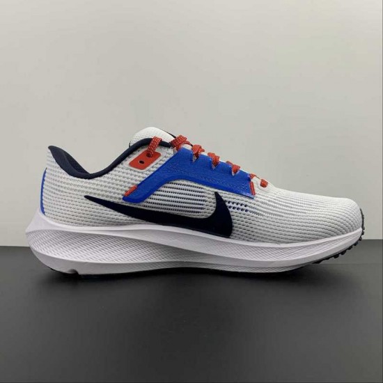 Nike Air Zoom Pegasus 40 White Blue Black Orange FJ2840-100 For Men