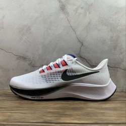 Nike Zoom Pegasus 37 White Black Orange DD8348-100 For Men 