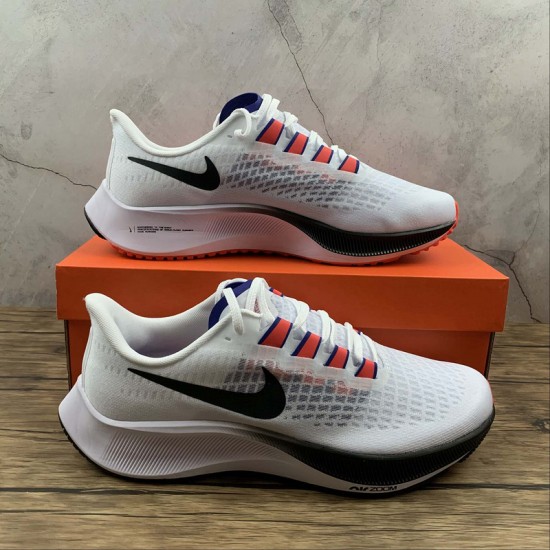 Nike Zoom Pegasus 37 White Black Orange DD8348-100 For Men