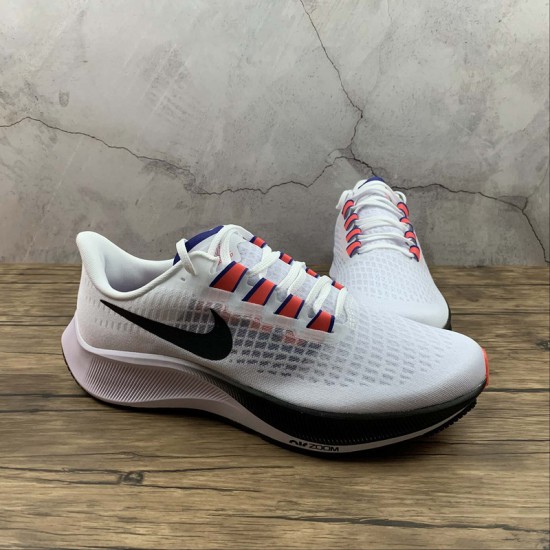 Nike Zoom Pegasus 37 White Black Orange DD8348-100 For Men