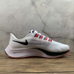 Nike Zoom Pegasus 37 White Black Orange DD8348-100 For Men 