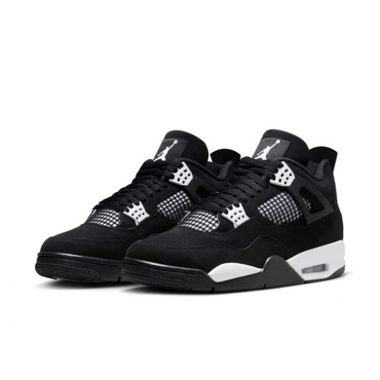 Buy And Seller Air Jordan 4 Retro White Thunder Mens Sneakers FQ8138-001Black AJ4 Shoes