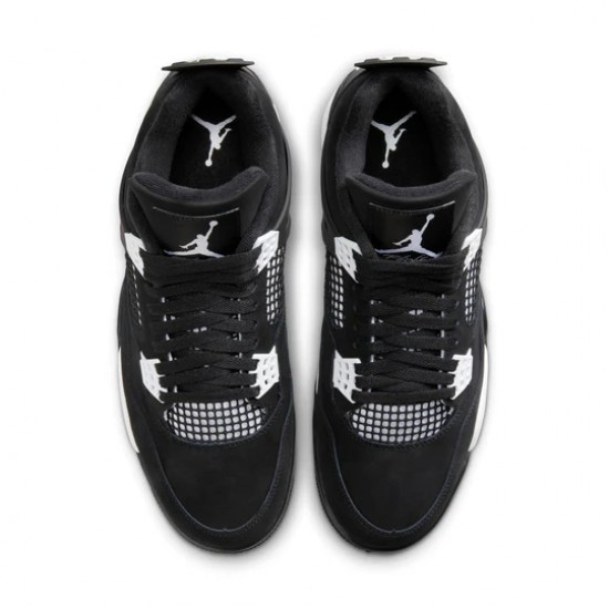 Buy And Seller Air Jordan 4 Retro White Thunder Mens Sneakers FQ8138-001Black AJ4 Shoes