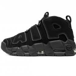 Nike Air More Uptempo 96 All Black Shoes 414962-004 Women And Men