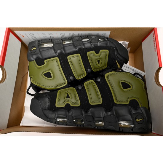 Shop Nike Air More Uptempo 96 Black Green Shoes DH8011-001 Women And Men Sale