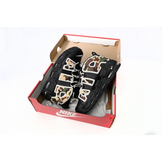 Shop Nike Air More Uptempo 96 Camouflage Colour Black Multi CJ6122-001 For Women And Men Sale