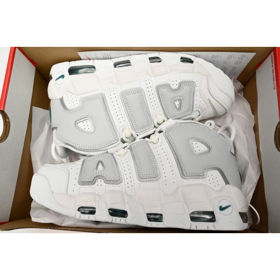 Nike Air More Uptempo 96 Metallic Teal Grey White W/M Shoes DR7854-100