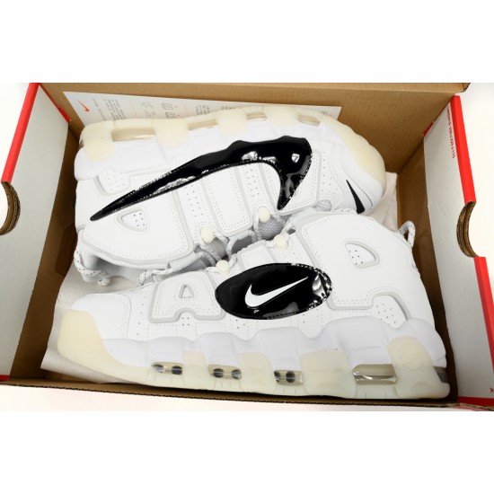 Nike Air More Uptempo 96 White Black Shoes DQ5014-100 W/M